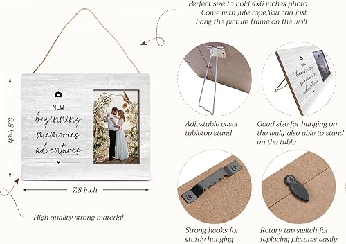 Vista 12 de Orchroma Regalos de boda para parejas, marco de fotos de pareja, marcos de fotos de amor, marco de fotos de compromiso, etc. Juntos construyeron una