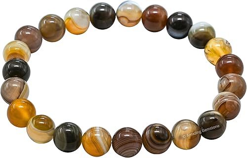 Miniatura 71 de Amazing Gemstone Pulsera de cristal para mujeres y hombres, pulsera de cristal curativo de protección, pulsera elástica con cuentas de piedras