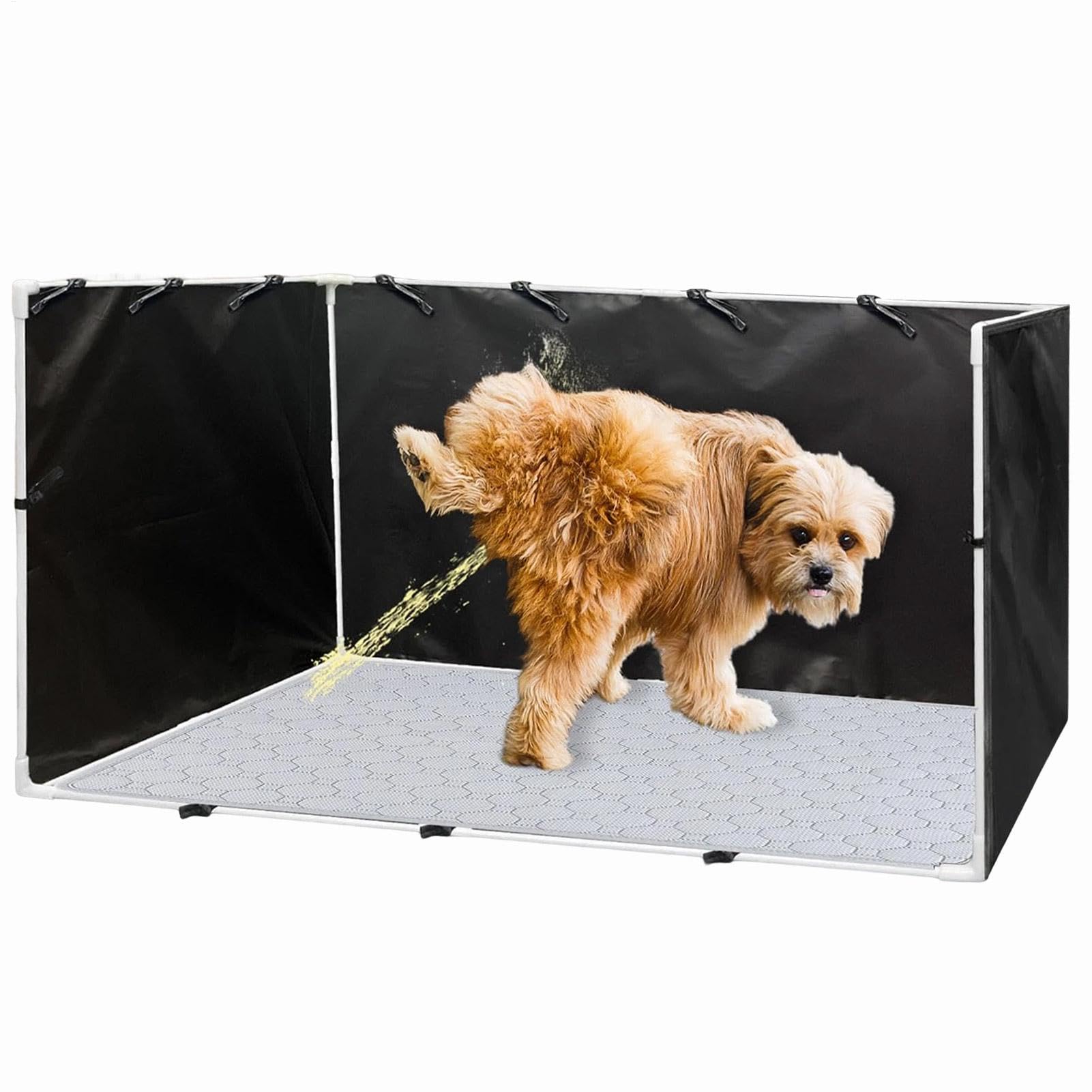 Hundepee -Pad -Halter, Hund Splash Box Guard - Welpen -Toilettenzaun, einfache saubere tragbare Urinpolsterzaun wasserdichtes 600D -