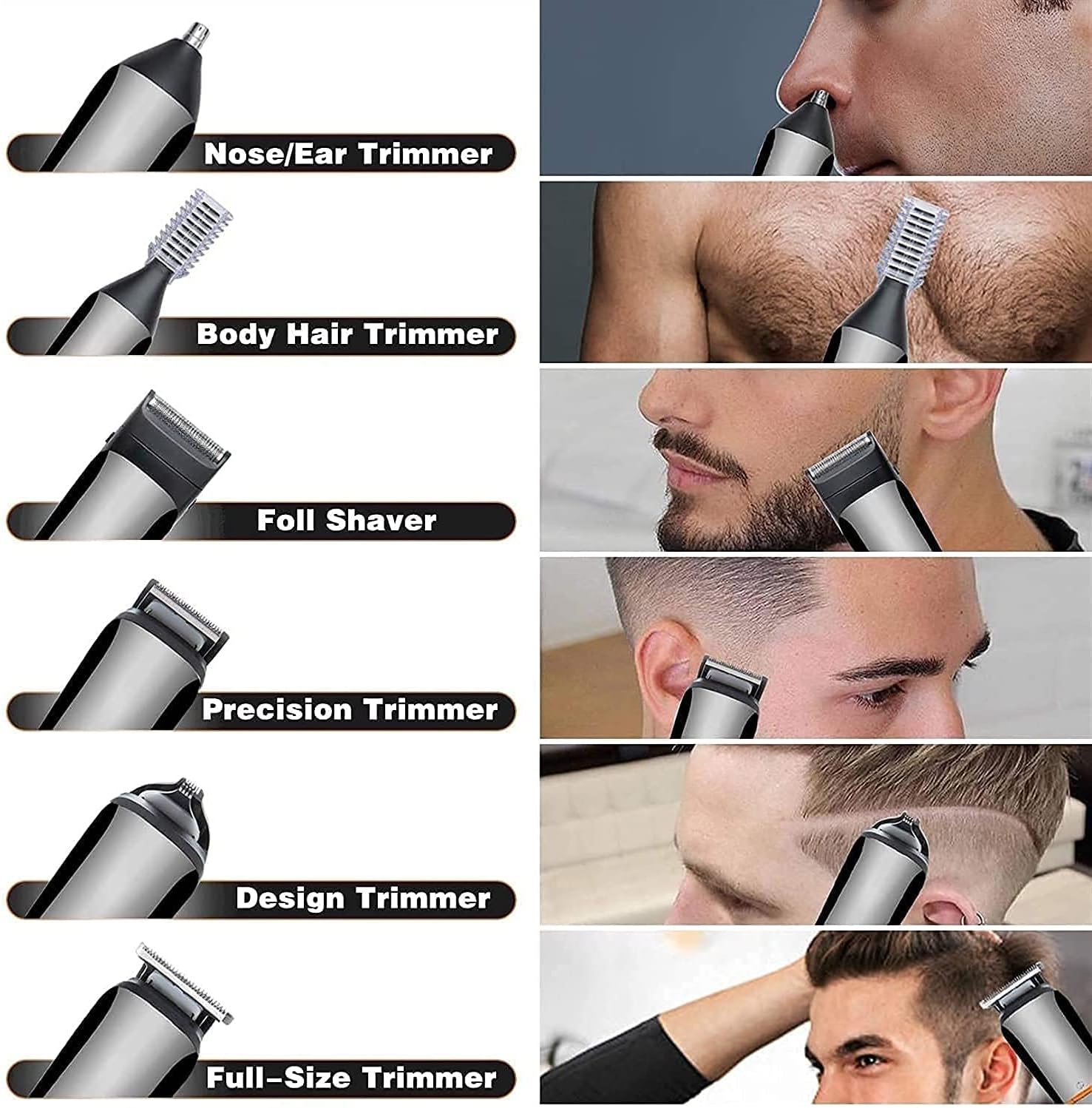 Professional Hair Clippers for Men, Professional Hair Cutting with LCD Display, Cordless Quiet Hair Trimmers for Barbers and Stylists with 5 Guide Combs for Men and Women