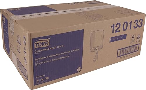 Miniatura 8 de Tork Centerfeed - Limpiaparabrisas de papel blanco M2, alta absorción, 6 x 1000 hojas, 120133