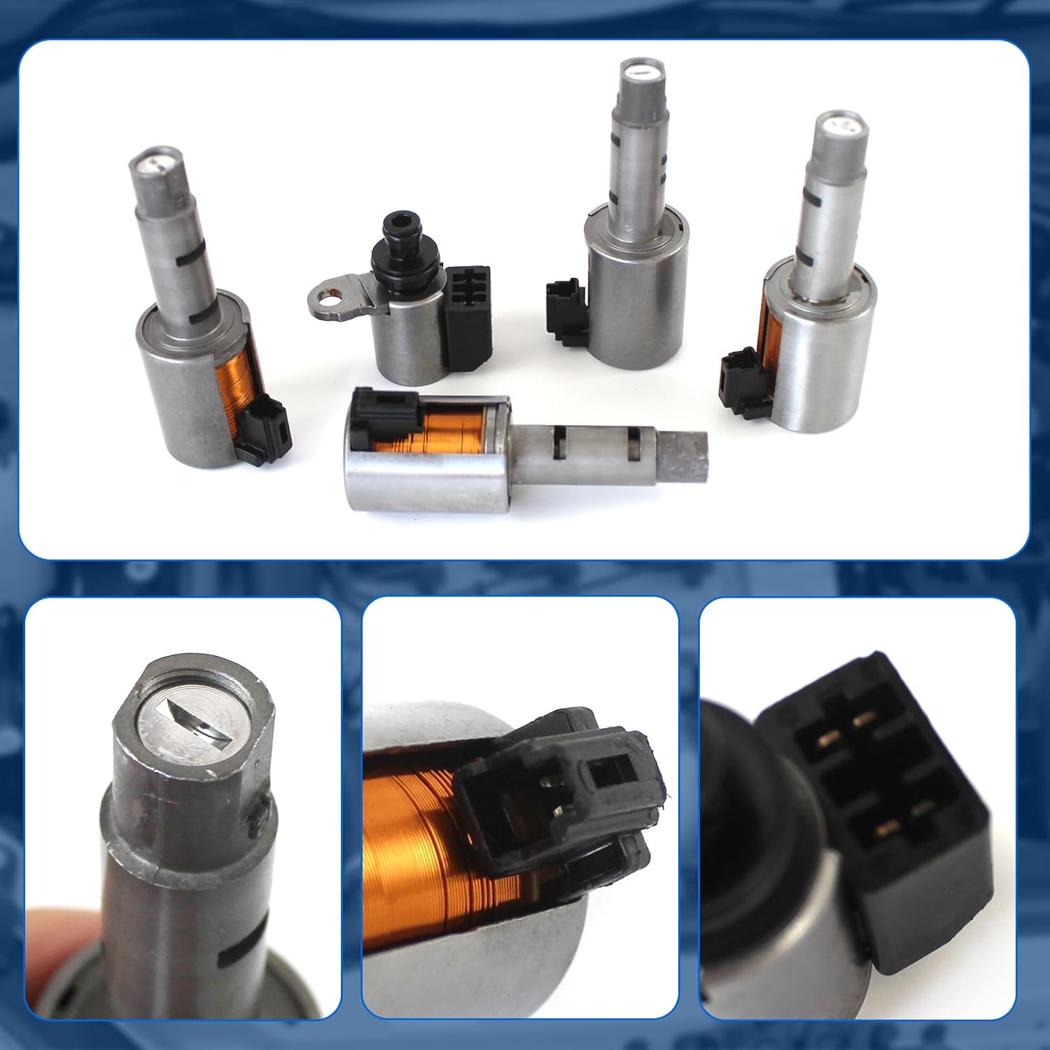 JF015E RE0F11A CTV Transmission Solenoid Kit Fit for 2012-2015 Versa 1.6L, Fit for 2013-2015 Spark 1.2L, Replace OE JF015E, RE0F11A