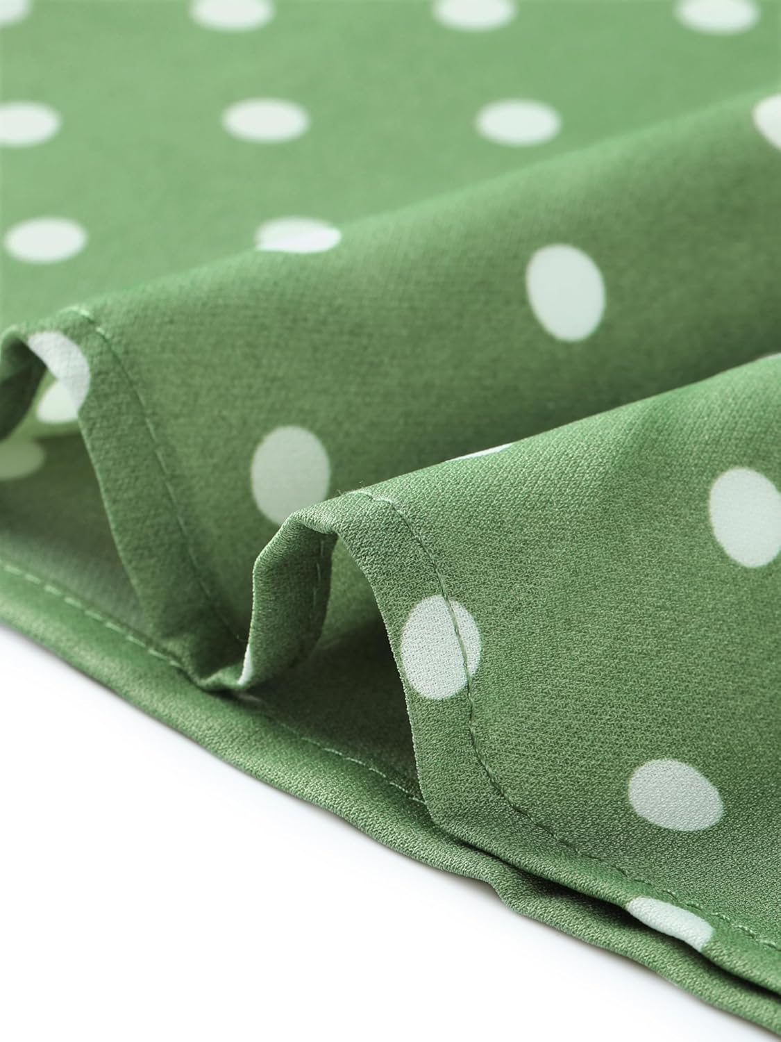 Allegra K Women's Ruffled Collar Polka Dots Shirt 3/4 Sleeve Vintage Blouse - Image 5