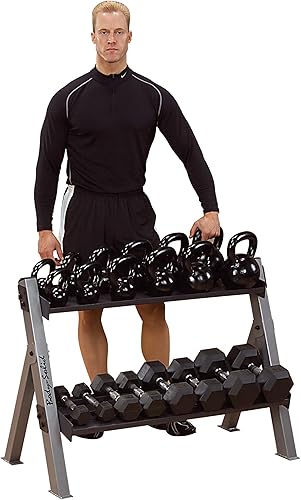 Miniatura 4 de IRON COMPANY Body-Solid - Soporte doble para mancuernas y hervidor de agua