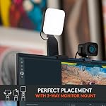 Logitech for Creators Litra Glow Premium LED Streaming Light with TrueSoft, Adjustable Monitor Mount, Brightness & Color Temp Settings, Desktop app Control for PC/Mac - Graphite