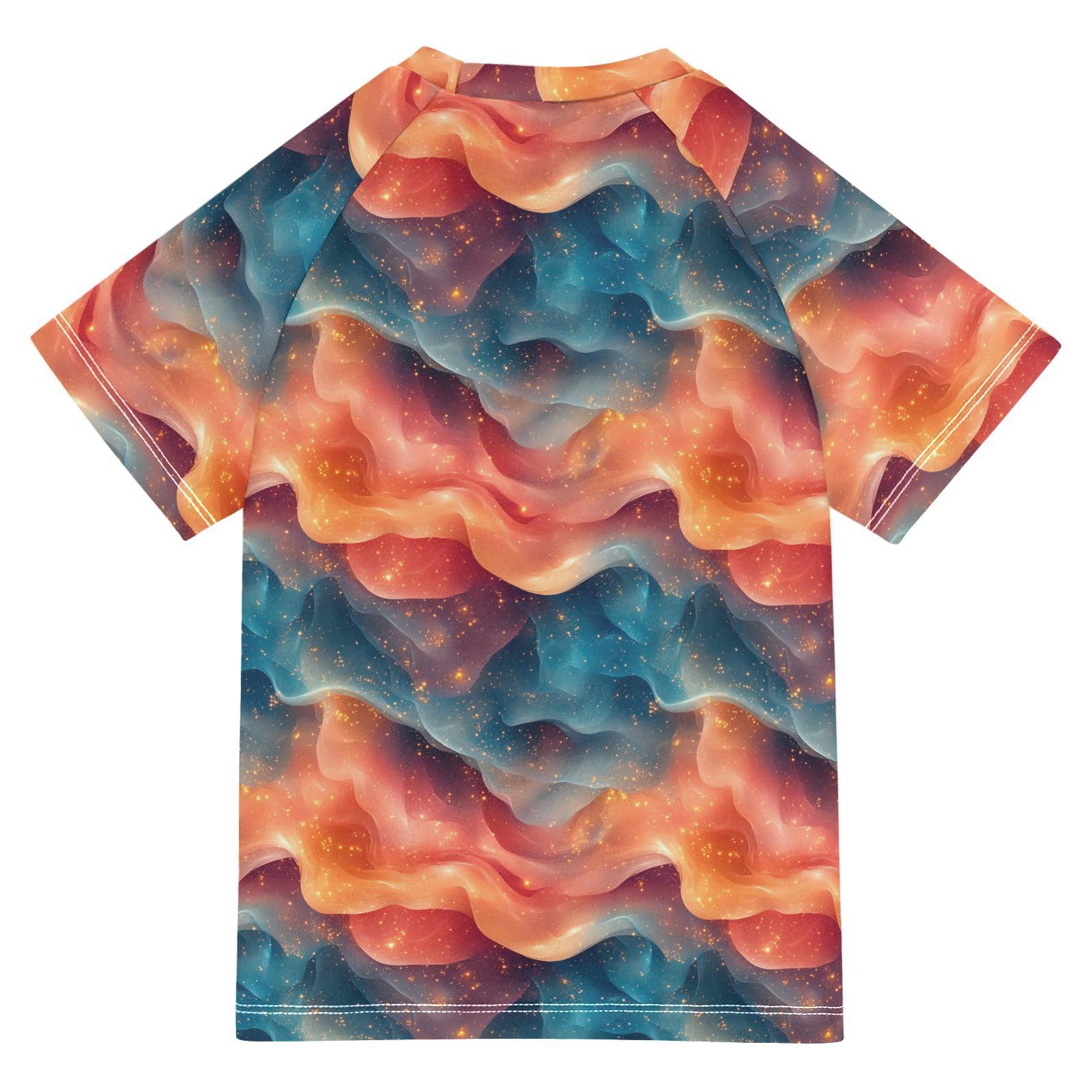 Kids Bathing Suit Short Sleeve Kids Rash Guard 3T Peach Teal Red