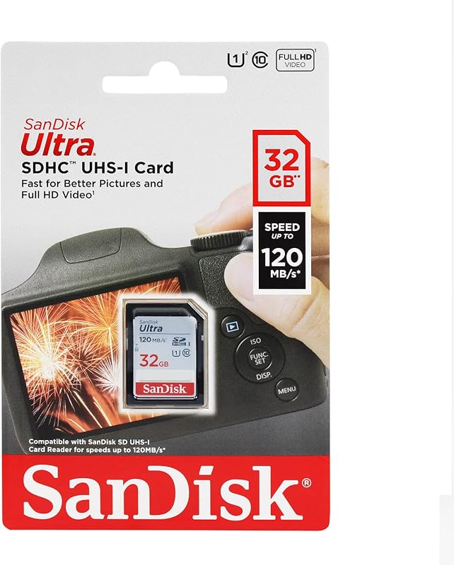 Ultra SDHC 32GB 80MB/S C10 Flash Memory Card (SDSDUNC-032G-AN6IN)