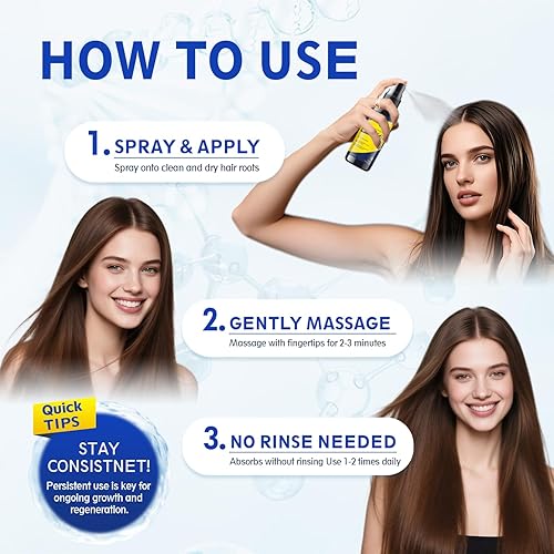 Miniatura 8 de 5% de minoxidil con biotina, tratamientos de pérdida de cabello para mujeres y hombres, tratamiento de regeneración del cabello, aceite de suero de