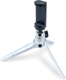 VANGUARD Vesta Mini Aluminum Tabletop Tripod with Smart Phone Holder - White Pearl