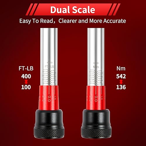 Miniatura 38 de Juego de llaves dinamométricas de clic de 1/4 pulgadas, 2.3-24.9 N.M/20-220 pulgadas, juego de llaves dinamométricas para bicicleta, 16 llaves