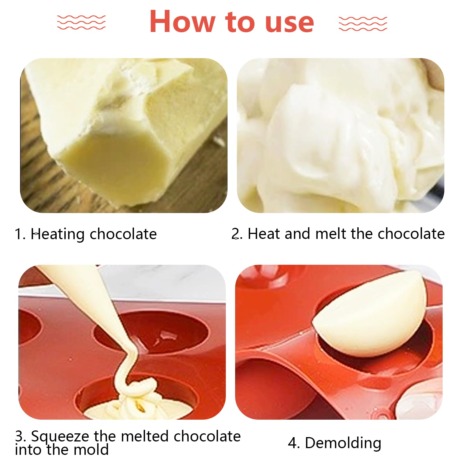 Set 3 Stampi In Silicone A Semisfera - 6, 15 E 35 Cavit&agrave; Per Dolci E Cioccolato