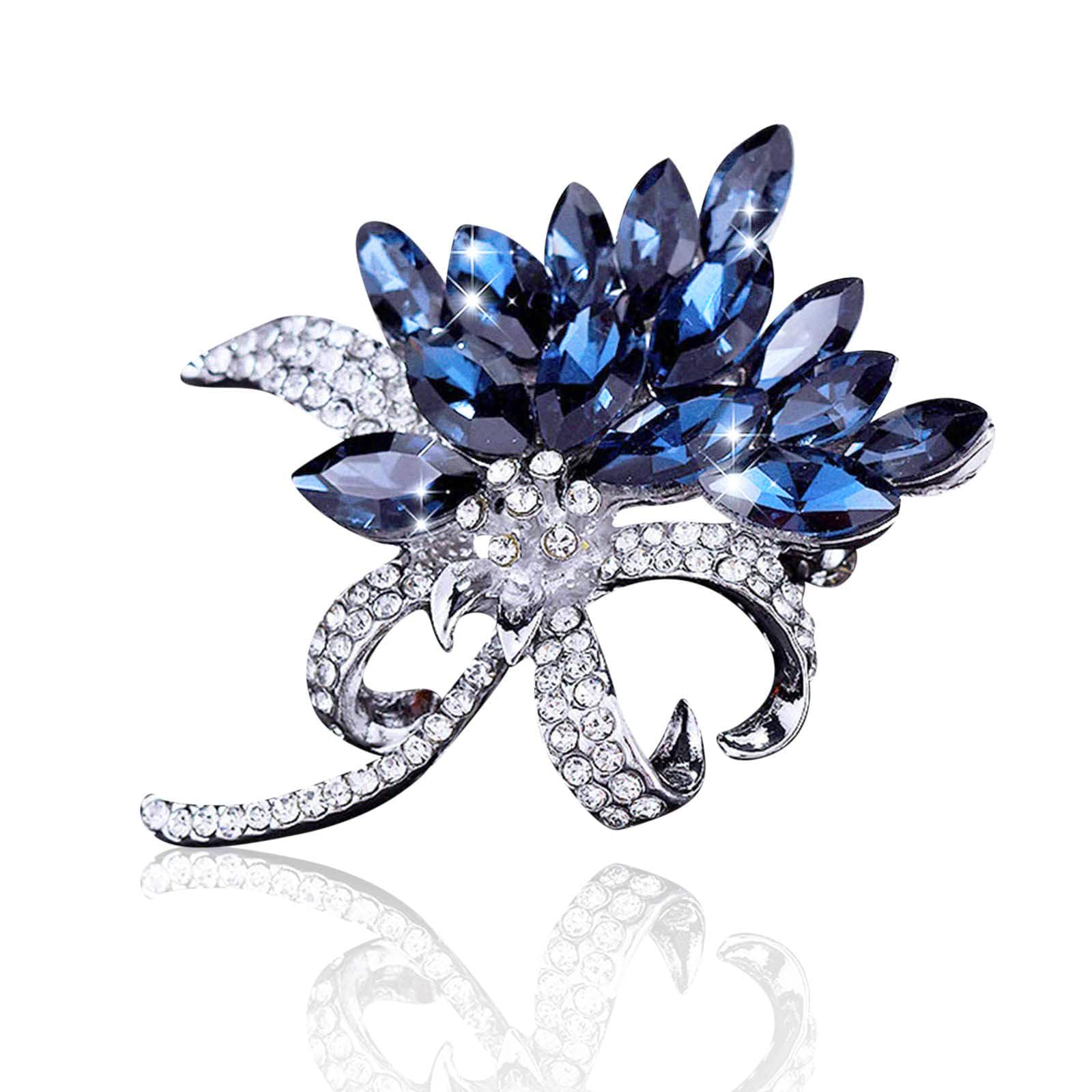 SYGA Brooch Pin Fashion Crystal Rhinestone Jewellery Pin Vintage Accessories Decoration Clothing Bouquet Brooches for Bridal Women Girl- S15 (B09PR7K57B) Amazon Price History, Amazon Price Tracker
