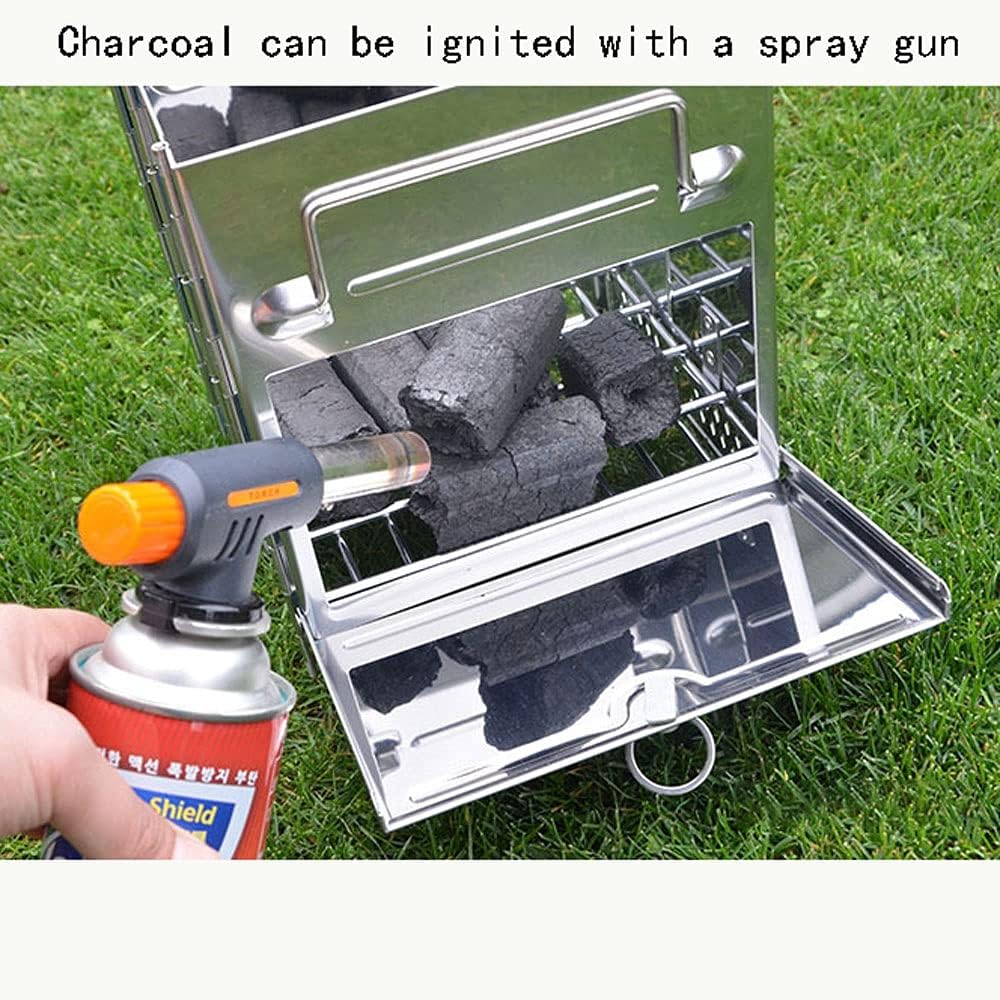 Grills STOVES Camping Backpacking Stove Portable Foldable Burning Wood Stove for Outdoor Hiking Picnic BBQ Stainless Steel