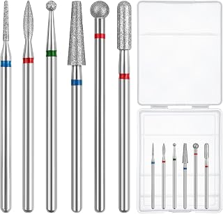 Cuticle Drill Bit,Nail Drill Bits Flame Cuticle Clean Drill Bit for 3/32''Electric Nail File Machine Cuticle Bit Nail Prep Tool (Red Bule Green, Mix)