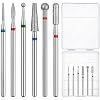 Cuticle Drill Bit,Nail Drill Bits Flame Cuticle Clean Drill Bit for 332Electric Nail File Machine Cuticle Bit Nail Prep Tool Red Bule Green, Mix
