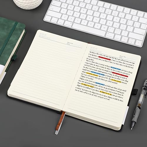 Miniatura 6 de EUSOAR Cuaderno rosa con rayas universitarias, 360 páginas grandes B5 de 7.3 x 10.2 pulgadas de grosor para mujeres, papel rayado universitario