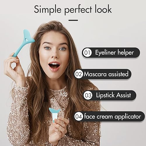 Miniatura 6 de Plantillas delineadoras de ojos de silicona para delineador de ojos, herramienta de delineador de ojos con alas para delineador de ojos, pestañas,