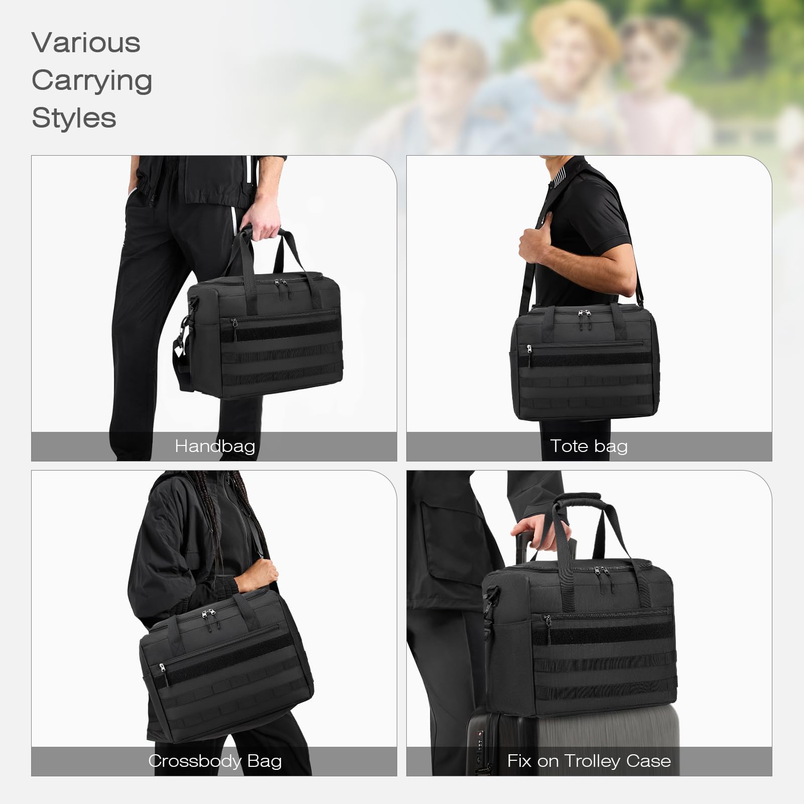 SPAHER Bolsa Viaje Cabina Avion 40x30x20 Ryanair Vueling Equipaje de Mano Bolsa de Cabina Deporte Gimnasio Táctico Hombre Impermeable Maleta Cabina 25L con Neceser, Negro