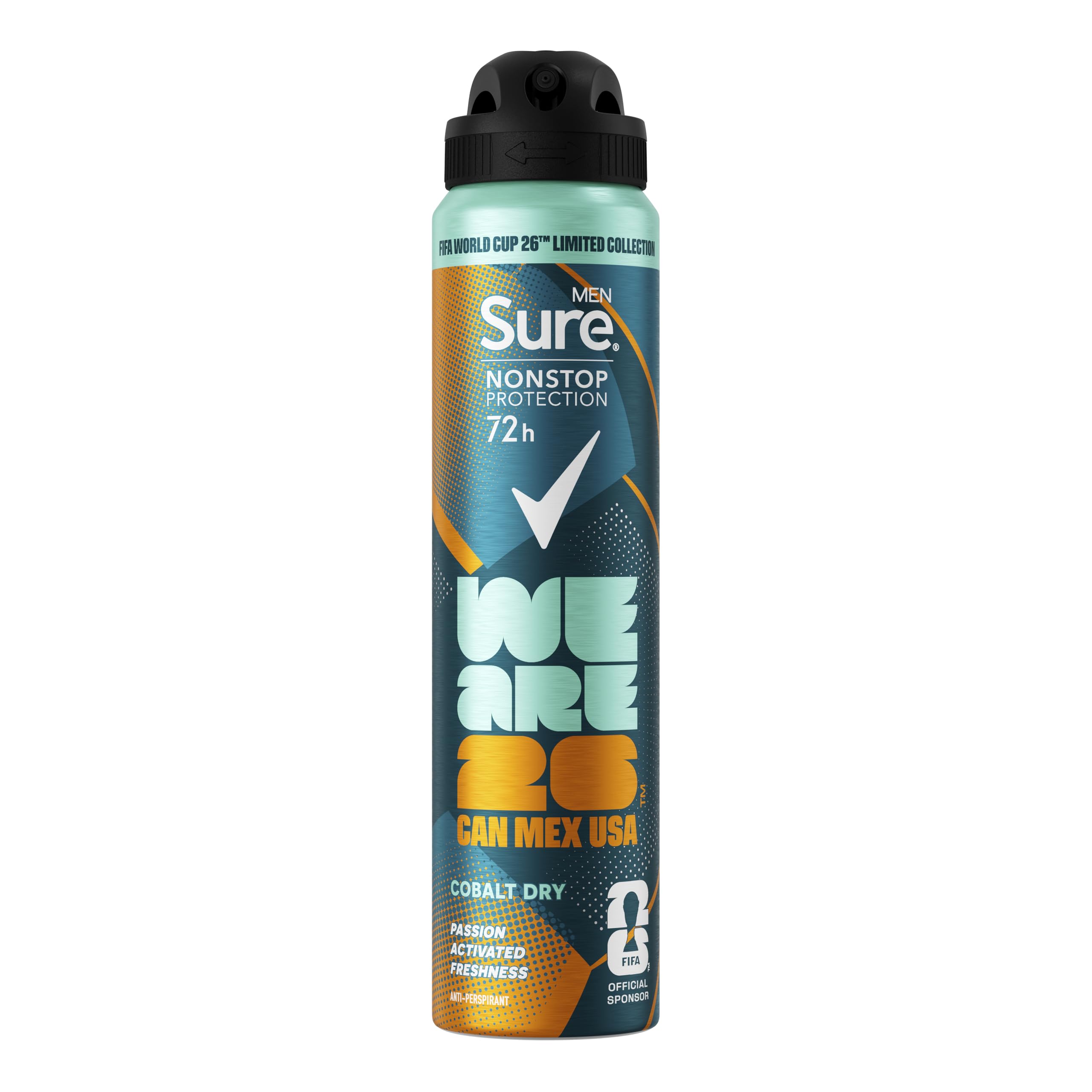 Sure Men Non Stop Cobalt Dry Anti-Perspirant Spray Fifa Edition 250Ml Lloyds Pharmacy