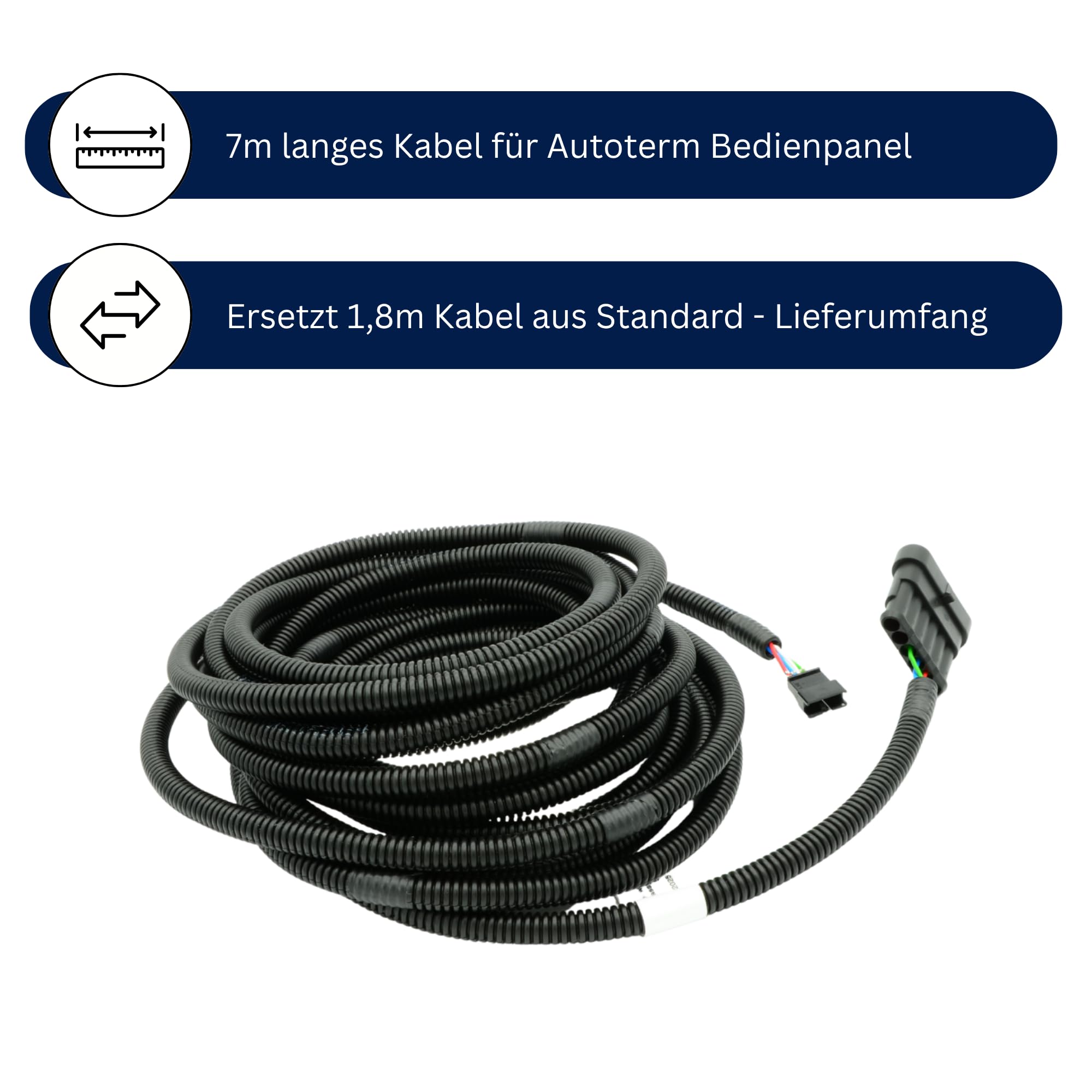 Autoterm Bedienteilkabel 7m 6-polig - längeres Kabel für Bedienpanel Regler Display – passend für Diesel-Standheizung Air 2D 4D 9D