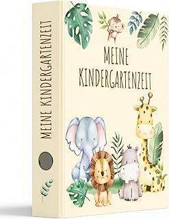 Friendly Fox Tiere Sammelordner Kinder, Erinnerungen Kindergarten Meine Kindergartenzeit Ordner DIN A4 Ordner für 350 Blatt, Rückenbreite 5,6 cm