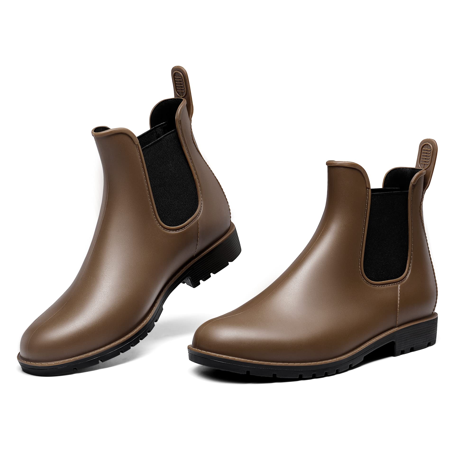 DREAM PAIRS Botas de Agua Mujer Chelsea Impermeable Wellington Botines de Goma Antideslizante Flexible
