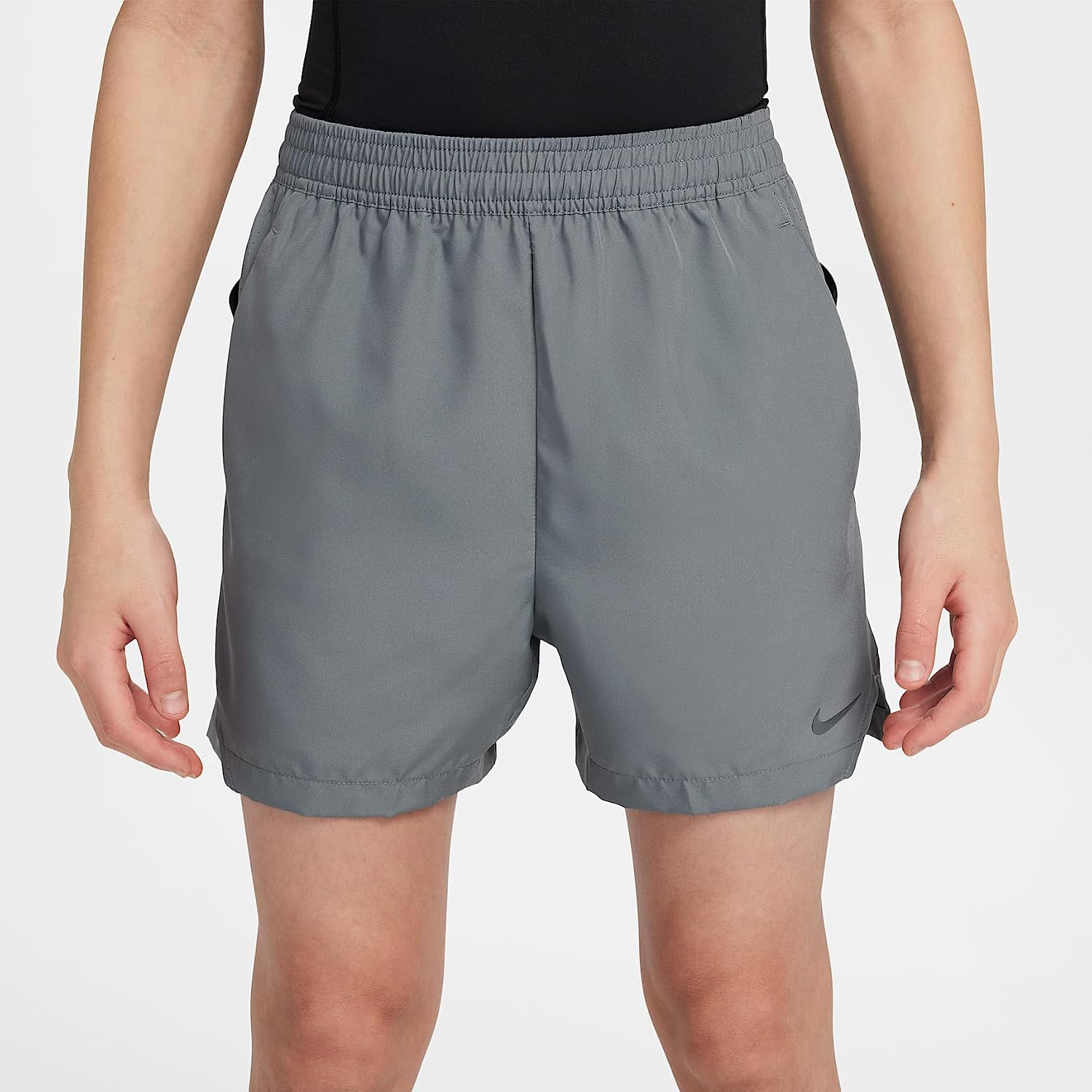 Nike Multi Tech Big Kids' Dri-FIT Woven Shorts (Smoke Grey/Black)