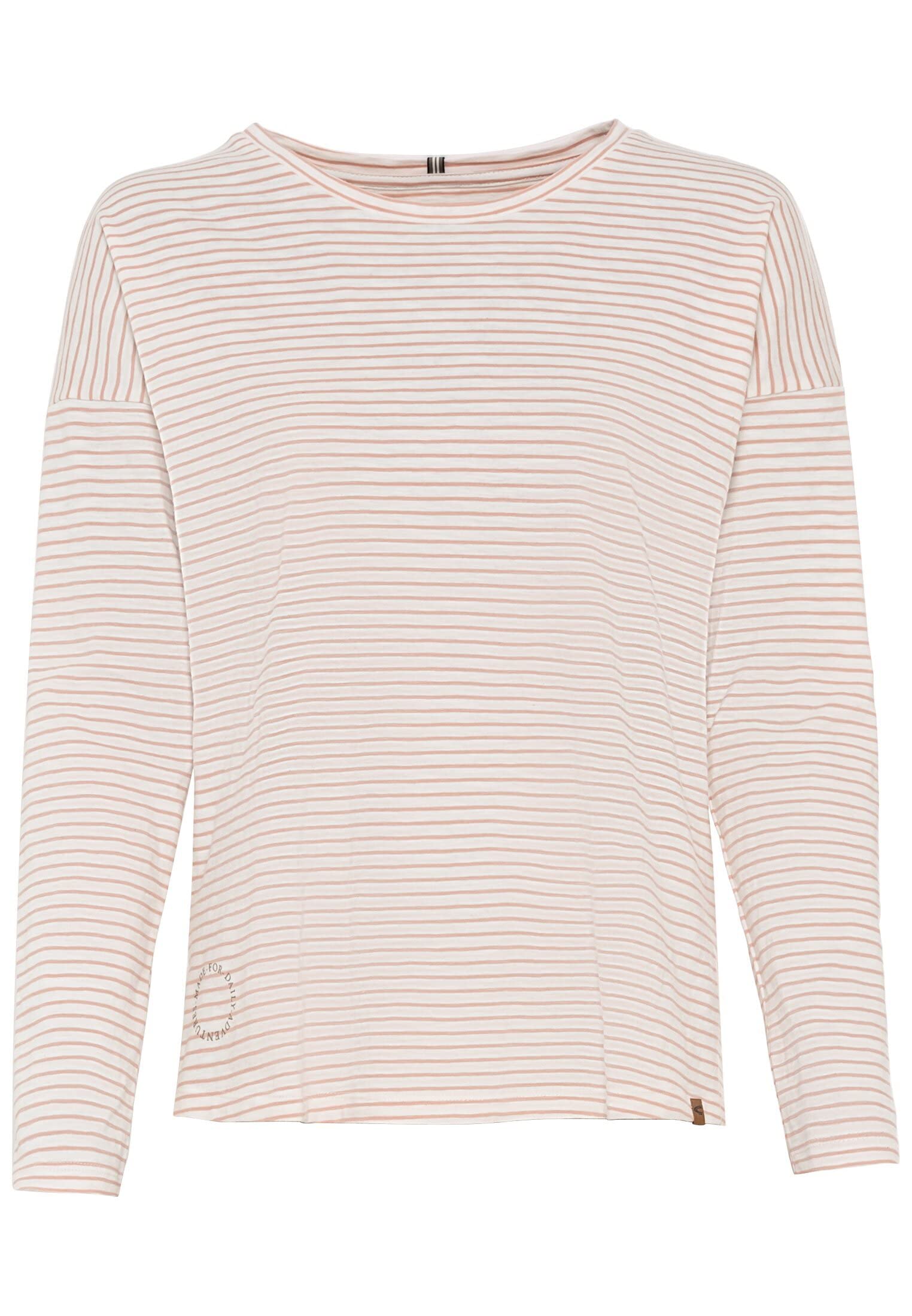 camel active Women's Long-Sleeved Shirt Made of Organic Cotton, Pink, S