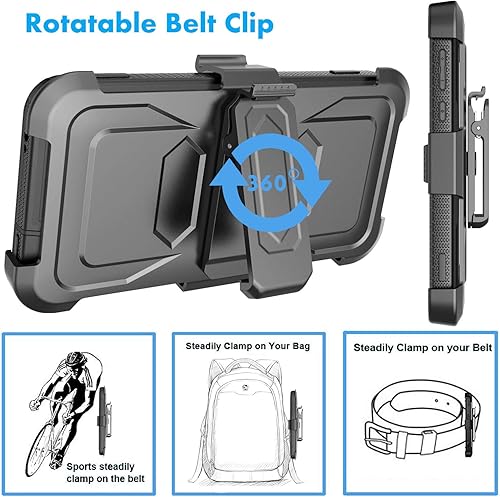 Miniatura 6 de Njjex Funda para Moto G7 Power CaseMotorola G7 SupraXT1955Moto E5 PlusE5 Supra Nbeck Protector de pantalla integrado resistente con bloqueo