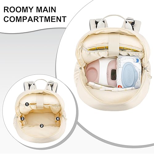 Miniatura 3 de Mochila para extractor de leche apta para Spectra S1 y S2 con compartimento enfriador extraíble, bolsa de bombeo para accesorios de bomba, bolsa