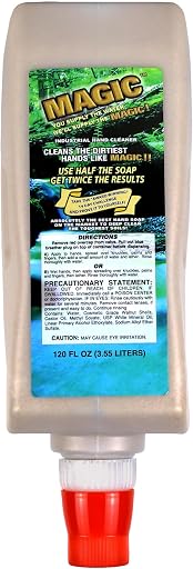 Zenex Magic Hand Soap - Industrial Hand Cleaner for Auto Mechanics | Shop Soap | Walnut Shell Scrubbers to Remove Grease, Oil, Ink & Paint | Moisturizing Ingredients | 3.55 L (1 Pack)
