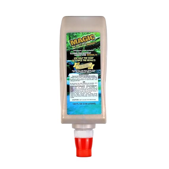 Zenex Magic Hand Soap - Industrial Hand Cleaner for Auto Mechanics | Shop Soap | Walnut Shell Scrubbers to Remove Grease, Oil, Ink & Paint | Moisturizing Ingredients | 3.55 L (1 Pack)