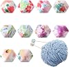 10 Pcs Knitting Needle Stoppers Hexagon Stitch Stoppers Print Knitting Needle Holders Silicone Knitting Needle End Caps Knitting Needles Point Protectors Needle Tip Cover 5 Colors