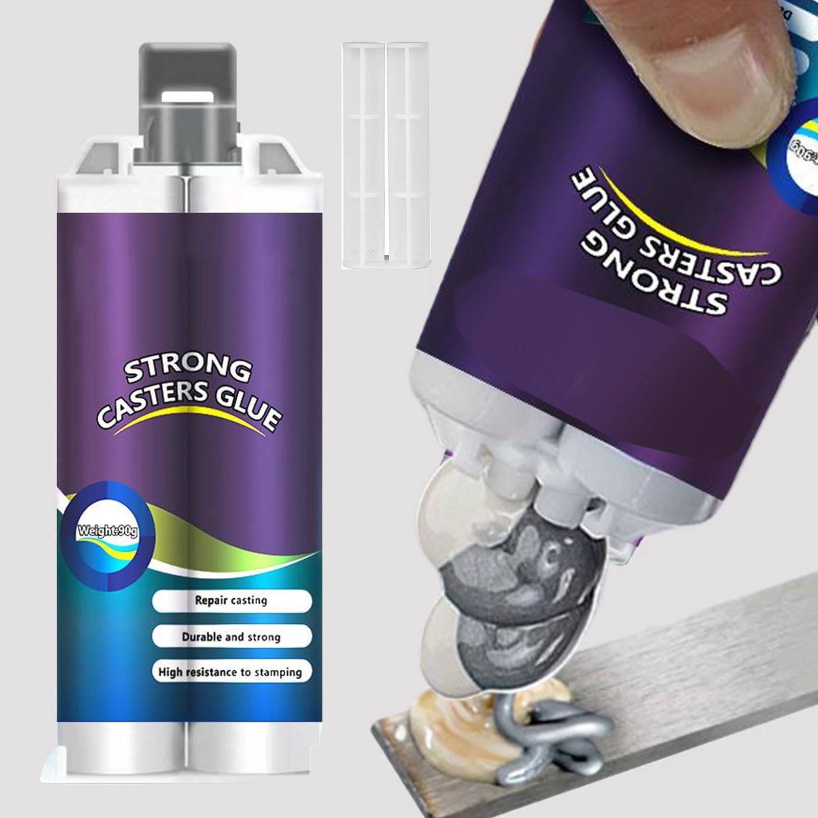 Agente Reparación Metal,Metal Repair Glue 90g,Pegamento Reparación Metales,Soldadura Frio para Metales,for Metals, Plastic PVC