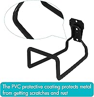 Vista 3 de PHYEX Soporte de pared para manguera de jardín, colgador de metal con revestimiento protector, gancho de agua para patio exterior, se adapta a