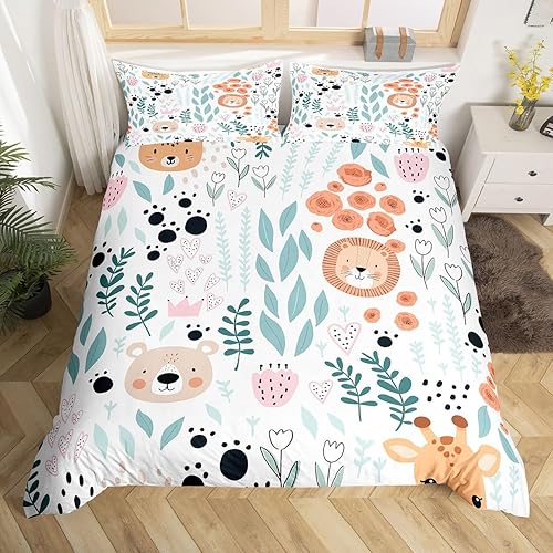 Vista 67 de Erosebridal Funda de edredón de zorro kawaii, juego de ropa de cama de zorro de dibujos animados, funda de edredón con 2 fundas de almohada para Fox