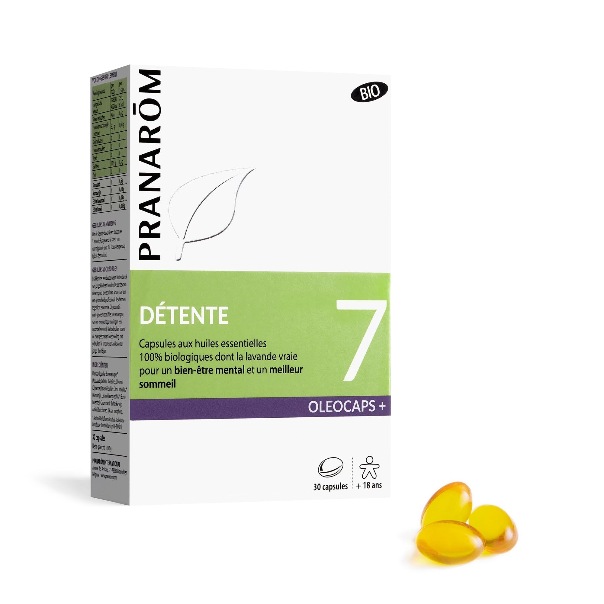 Pranarom Oleocaps+ Détente Bio 30 Capsules
