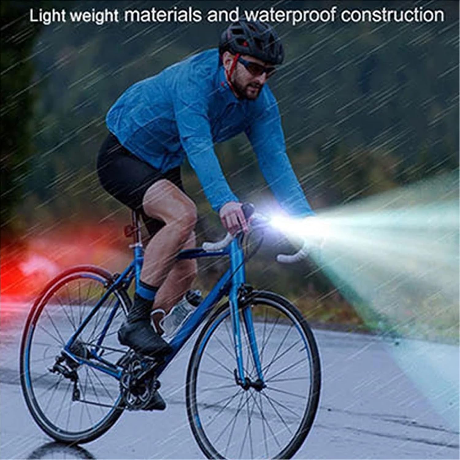 Bike Light Set Bike Light Set USB Charging Mountain Helmet Road Bike Headlight Taillight Set Bicycle Light