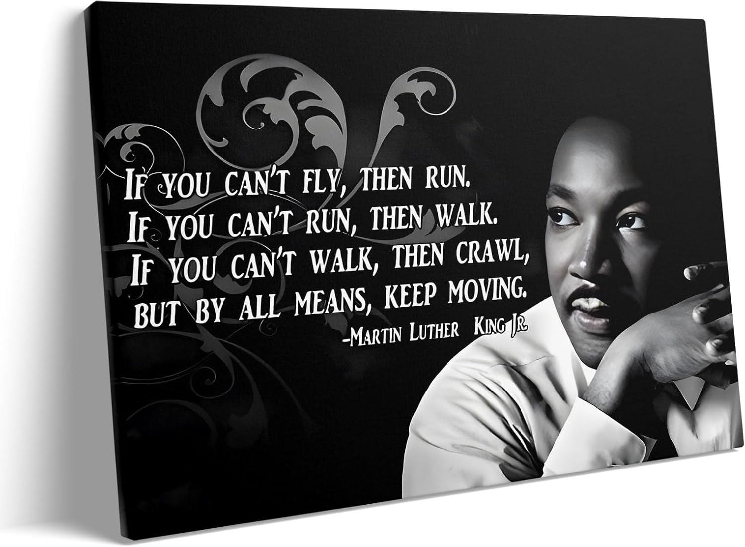 Martin Luther King Jr. Quote Canvas Wall Art, Inspirational Leadership Pictures Print Painting, Famous Motivational Wall Decor Poster Framed Artwork for Living Room, Bedroom, Gallery 20x24inch
