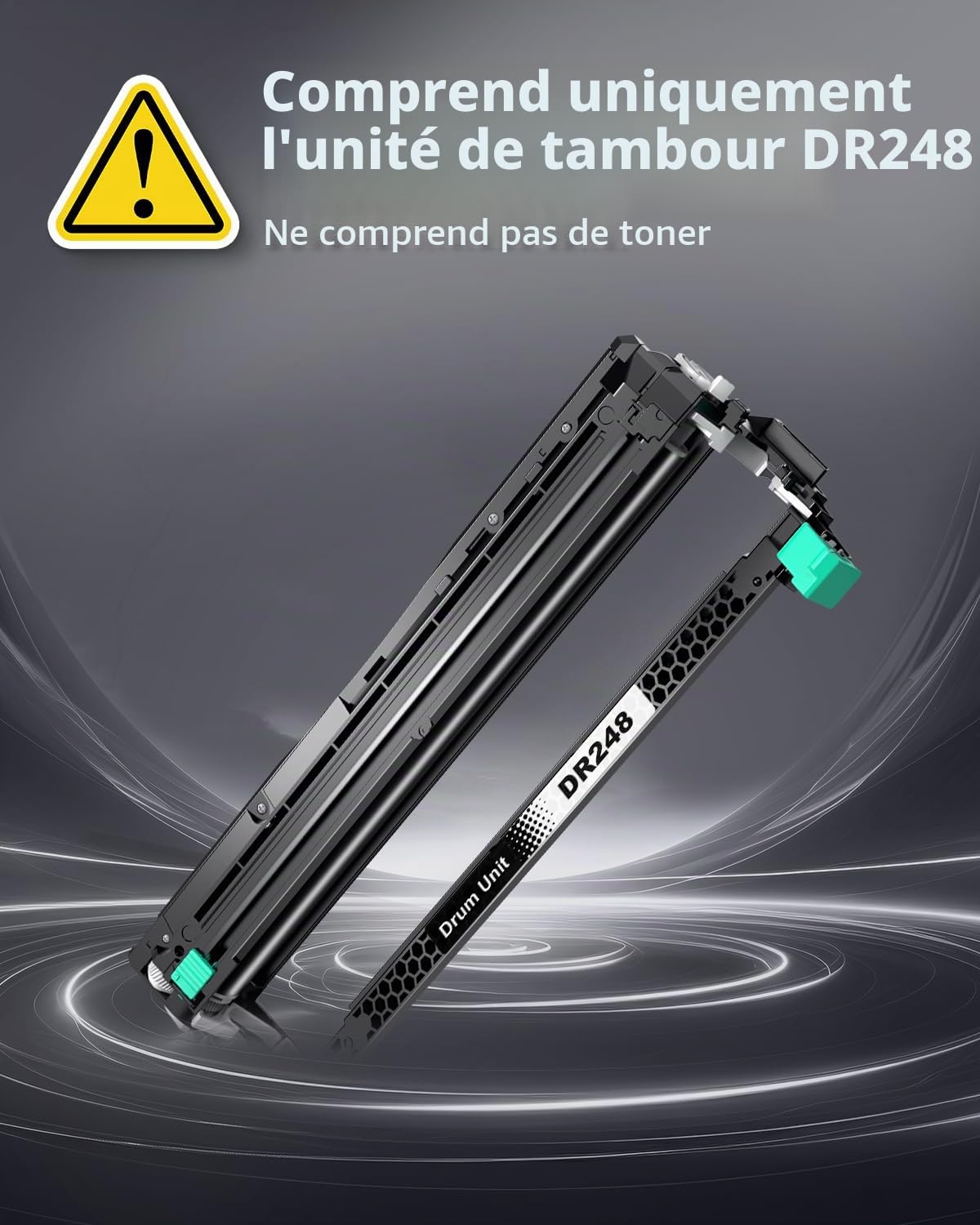 INK4U DR248CL Tambour, Durée de Vie prolongée, Compatible pour Brother Tambour DR-248CL pour DCP-L3560CDW MFC-L3760CDW MFC-L8390CDW HL-L3240CDW DCP-L3520CDWE MFC-L8340CDW HL-L8240CDW (DR248, 1-Pack)