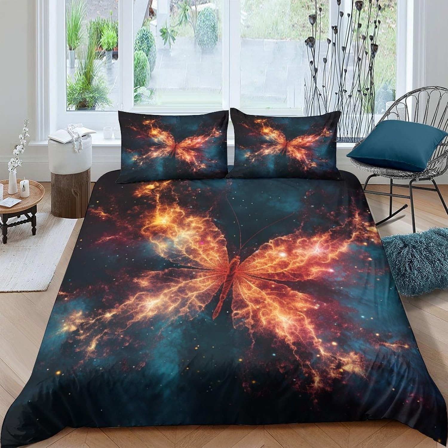 Housse de couette papillon pour chambre d'enfant et adulte pour des nuits douces