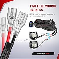 Vista 8 de Nilight Kit de arnés de cableado de nailon 16 AWG 2 conductores barra de luz LED de 12 V 5 pines, interruptor basculante de encendido y apagado