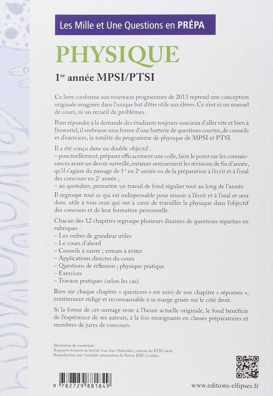 Les 1001 questions de la physique en prépa : Première Année MPSI/PTSI, nouveaux Programme