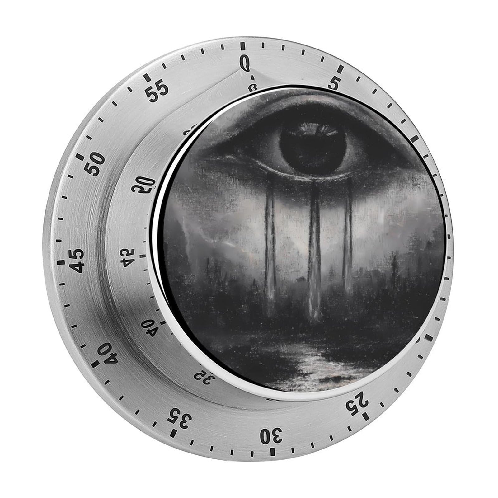 God Tears River Mechanical Timer with Alarm for Kitchen Cooking Productivity Stainless Steel Timers