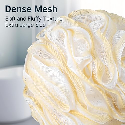 Vista 26 de AmazerBath Esponja de lufa, esponja de ducha de 2.12 oz/PCS – Juego de 3 tintes tranquilos trío de esponjas de baño para hombres y mujeres