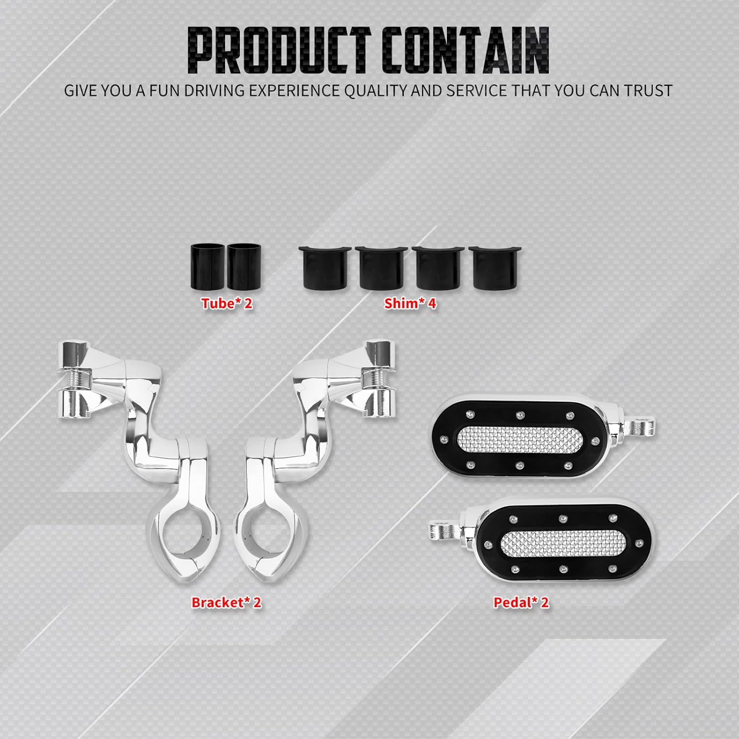 Highway Foot Pegs with Flip-out Heel Rests For 1.25" Engine Guard Motorcycle Footpegs Fit for Harley Touring Road King Glide Softail Dyna Sportster Breakout Deluxe Fat Bob CVO (Chrome)