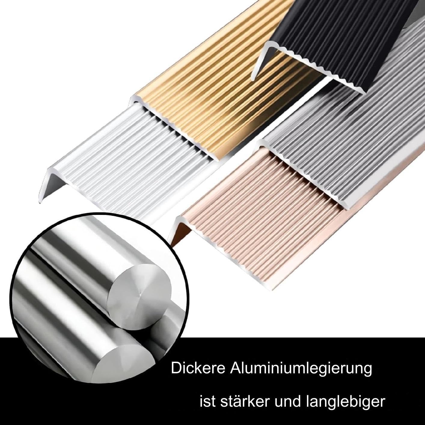 Perfiles Angulares De Aluminio para Bordes De Escaleras Y Pisos 90 Cm Moldura Antideslizante para Escalones Y Pisos Laminados(Black,W:30mm/1.18in)