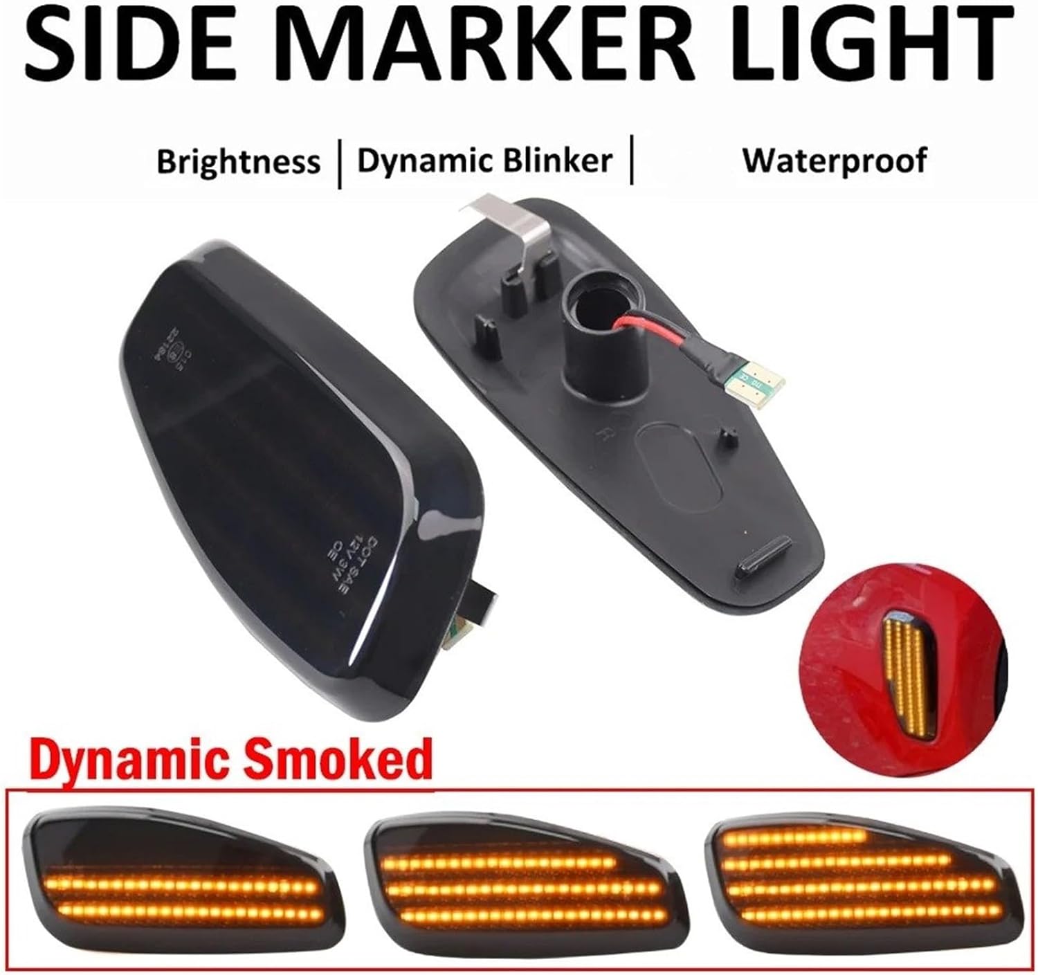 サイドマーカーアセンブリ 用 レネゲード 2015-2021 2個 アンバー LED 電球 フロントサイドマーカーライトキット OE