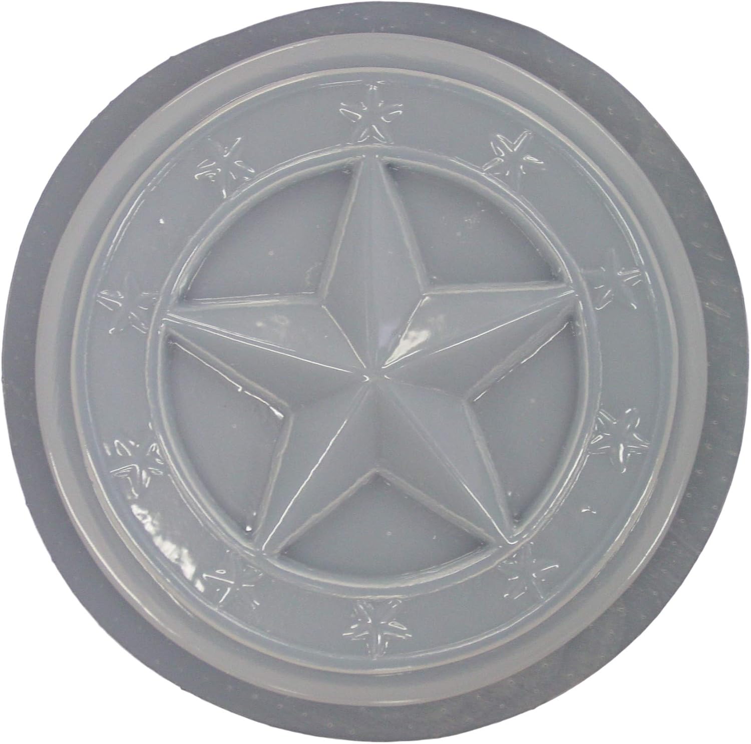 Round 12in Star Border Plastic Craft Mold use with Concrete or Plaster for Making Stepping Stones 1264