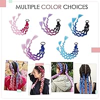 Vista 5 de Benehair Extensión de cola de caballo de burbujas para mujeres negras – Estilo protector largo trenzado Afro Puff – Postizos sintéticos suaves